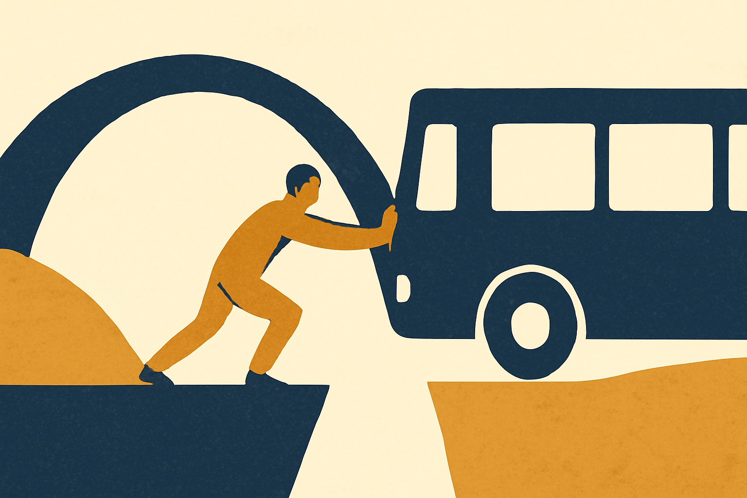 Editorial illustration for: Closing the Last-Mile Gap: How Shared Mobility Tech Bridges Local Transportation Deserts